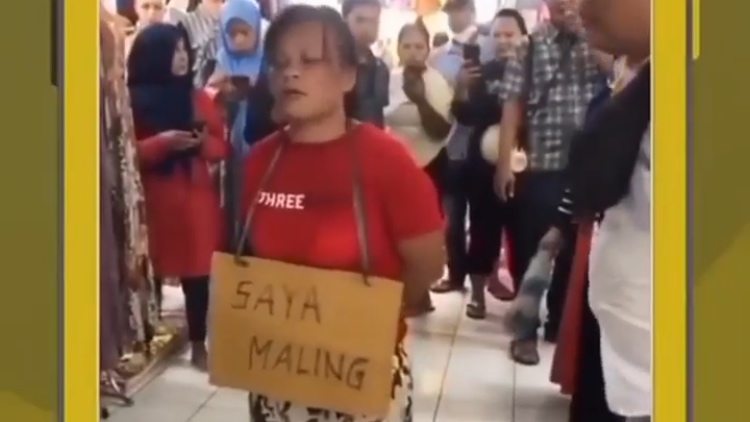 Viral! Maling Tas Di Medan Kota Diarak Keliling Pasar