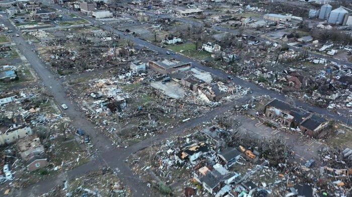 Amerika Serikat Tetapkan Status Darurat Untuk Wilayah Kentucky Akibat Badai Tornado