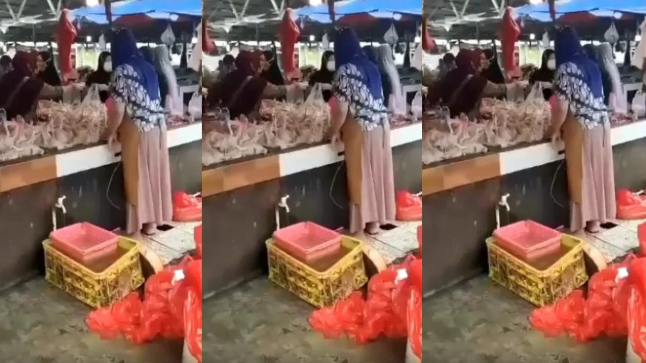 Viral ! Pedagang Ini Pompa Ayam Potong Agar Kelihatan Gemuk
