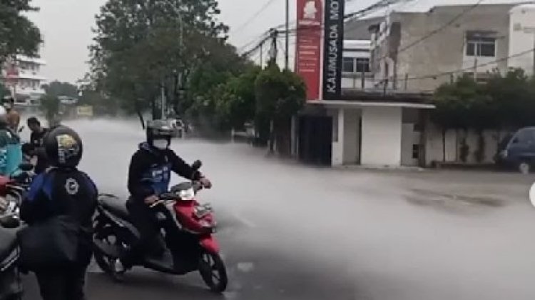 Viral Jalan Cimone Tangerang Tertutup Kabut, Diduga Karena Kebocoran Gas Oksigen