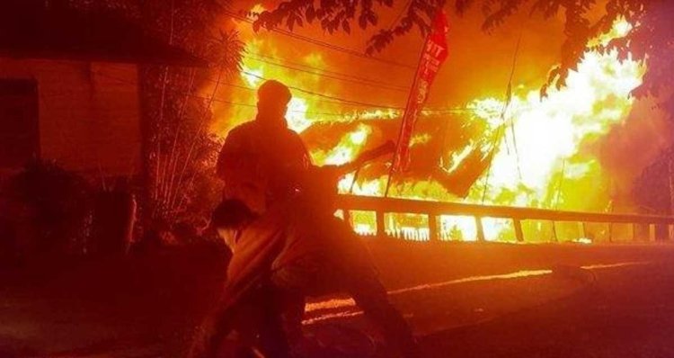 KPU Tana Tidung Kaltara Terbakar, Polisi Sedang Mendalami Penyebabnya