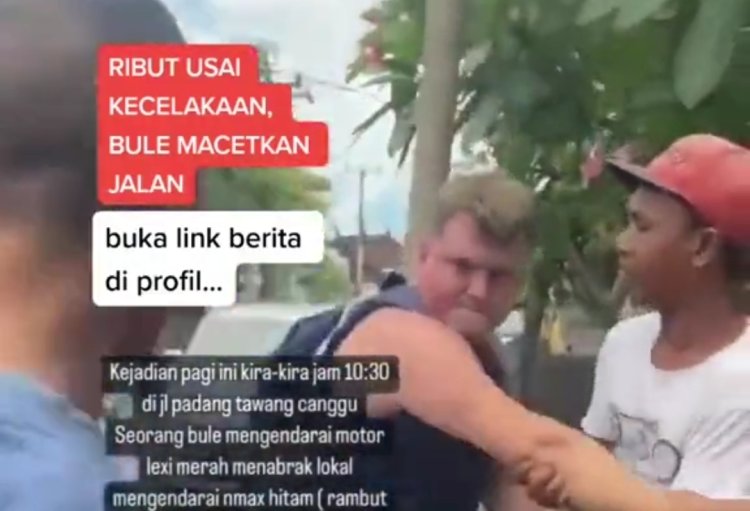 Viral WNA Asal Ukraina Tabrak Pengendara Lain Malah Ngamuk di Bali
