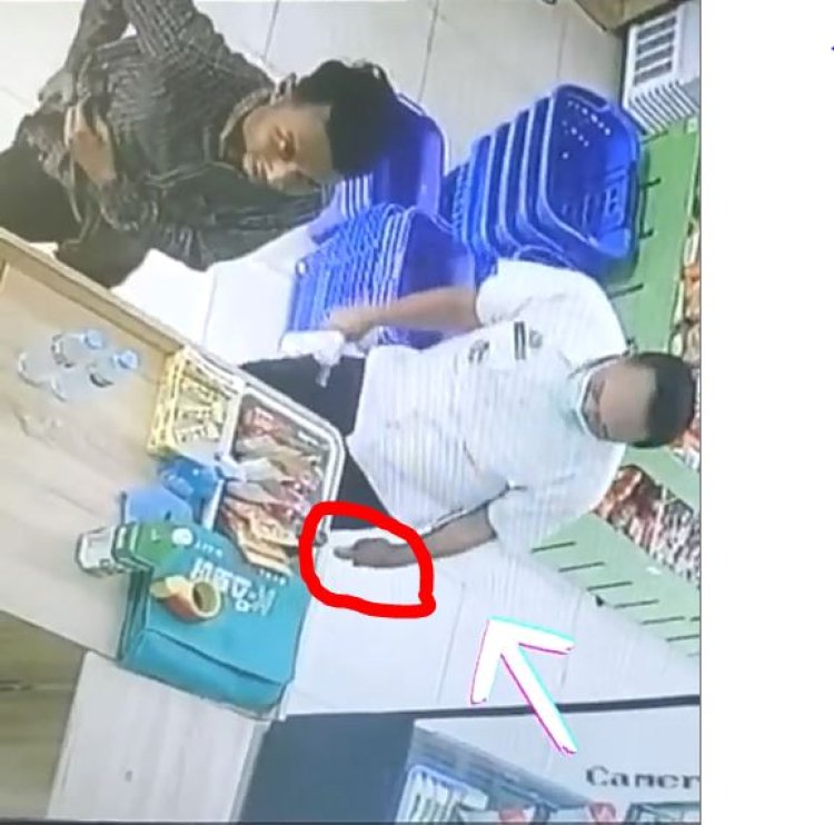 Viral ! Pria Berseragam Dinas Terekam CCTV Curi Cokelat di Toko