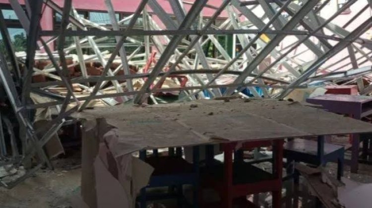 Atap SD Muhammadiyah di Yogyakarta Ambruk Seorang Siswa Tewas