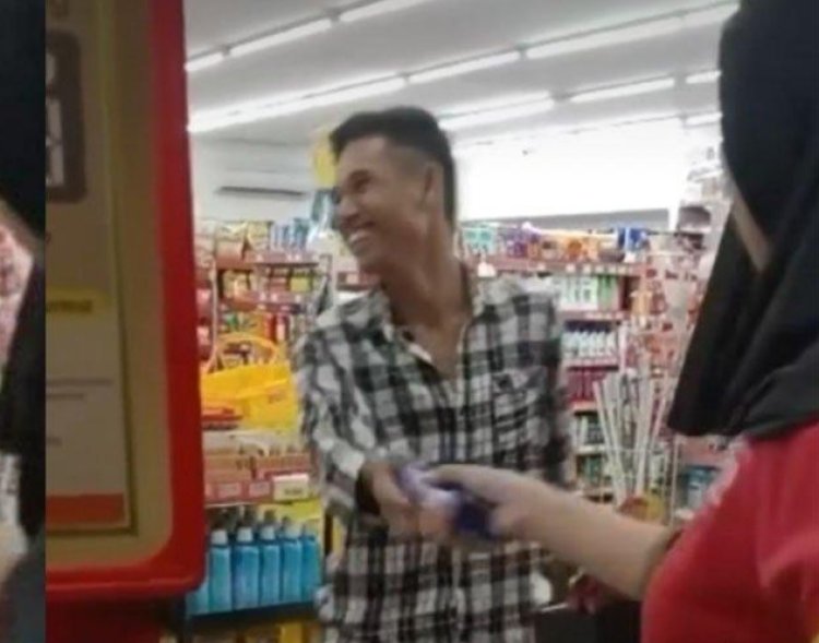Viral, Pria Ini Malah Tertawa saat Kepergok Mencuri di Minimarket