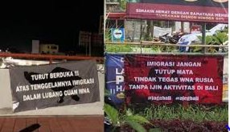 Banyak WNA Berulah di Bali, Imigrasi Bali Dapat Kado Spanduk Sentilan