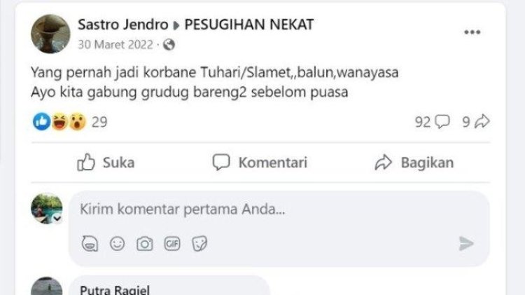Viral Unggahan Diduga Korban Dukun Pengganda Uang Banjarnegara Sempat Berkoar di Facebook