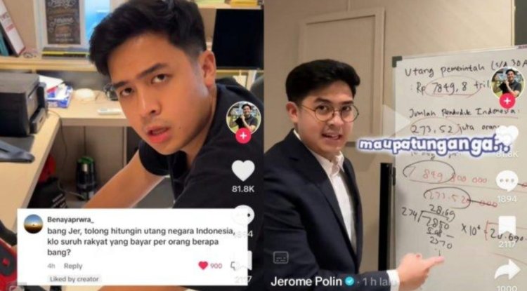 Jerome Polin Trending di Topik, Sempat Viral Hitung Utang Negara Dibagi Jumlah Rakyat Indonesia