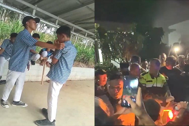 Viral Video Perundungan Siswa SMP di Cilacap, Pelaku Nyaris Dihakimi Massa Saat Diamankan Polisi