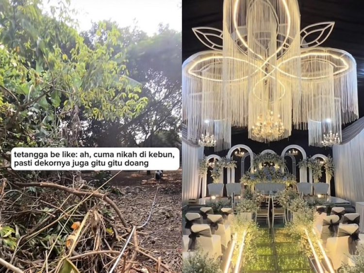 Viral Pernikahan Tetangga di Kebun Singkong Dinyinyirin, Netizen Malah Takjub