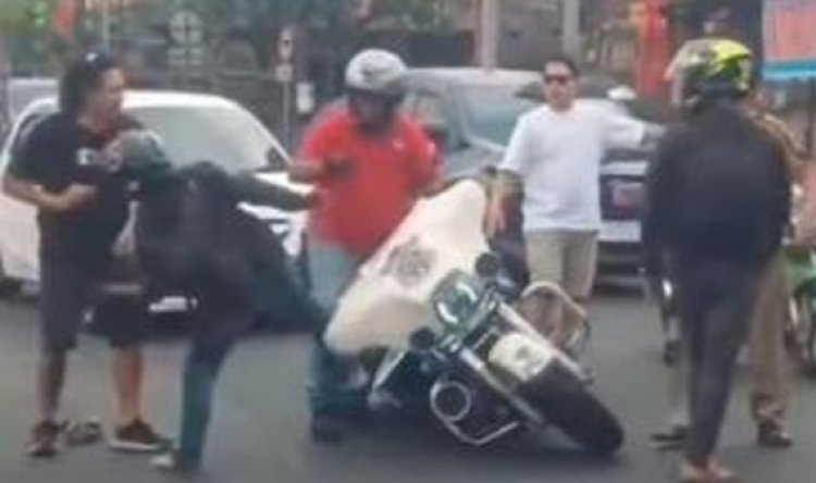 Viral Biker Moge dan Ninja, Adu Jotos di Jalanan Bali