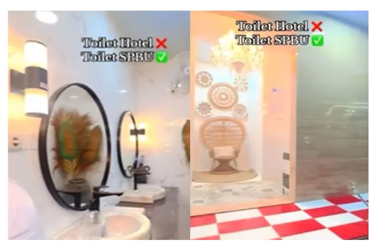 Viral Toilet SPBU Estetik Bak Hotel Bintang Lima