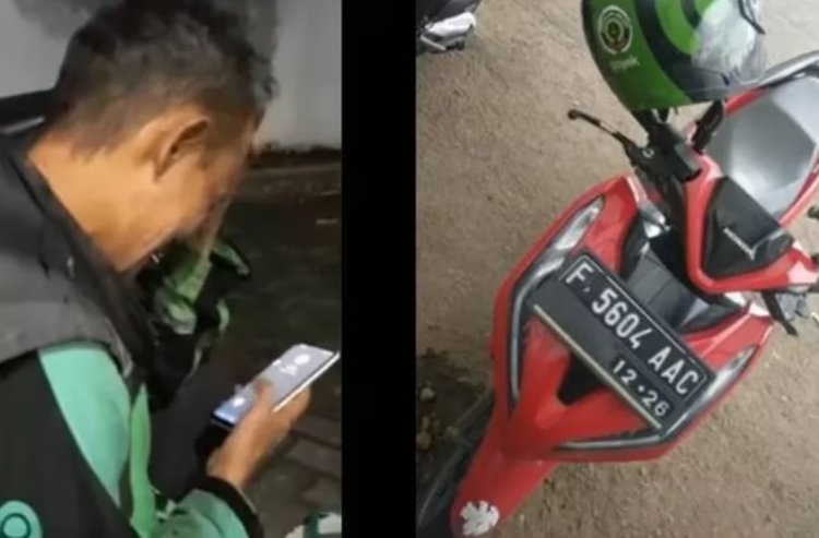 Viral Kesedihan Driver Ojol Kehilangan Motor Usai Salat Isya di Bogor