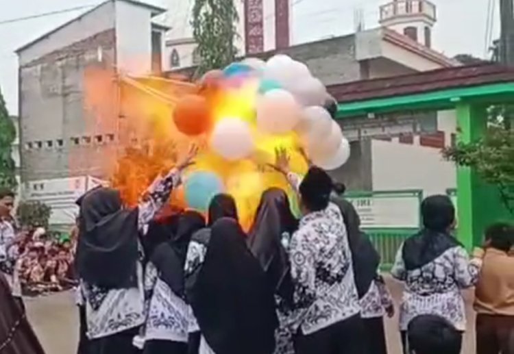 Balon Gas Meledak saat Perayaan Hari Guru di Bekasi, Sejumlah Guru Terluka