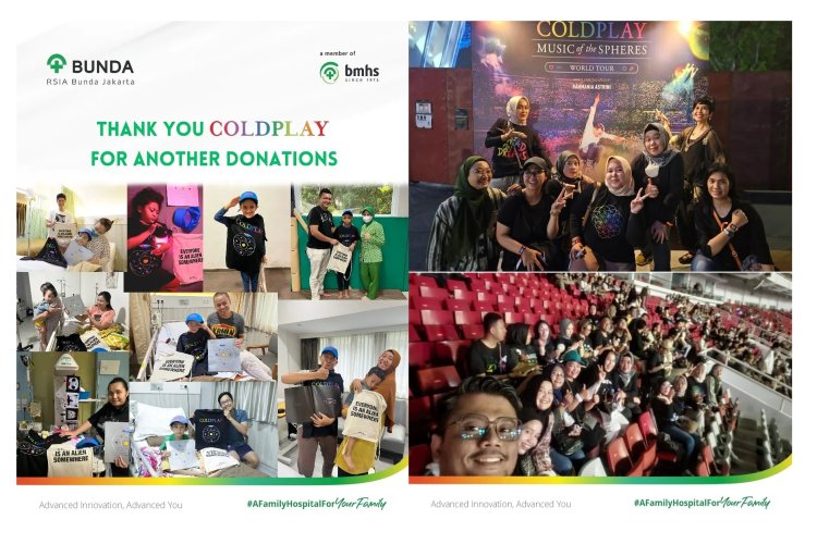 Coldplay Sumbang Merchandise dan Tiket Konser ke Pasien Anak dan Nakes di Jakarta