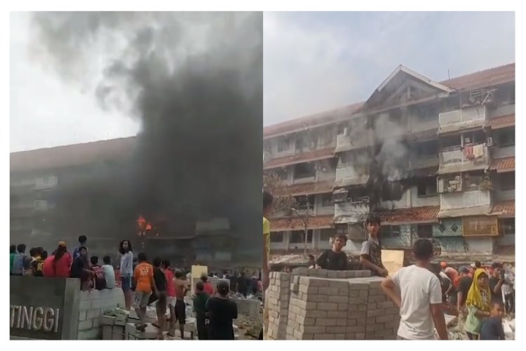 Rumah Susun di Johar Baru Terbakar, 16 Unit Damkar Dikerahkan