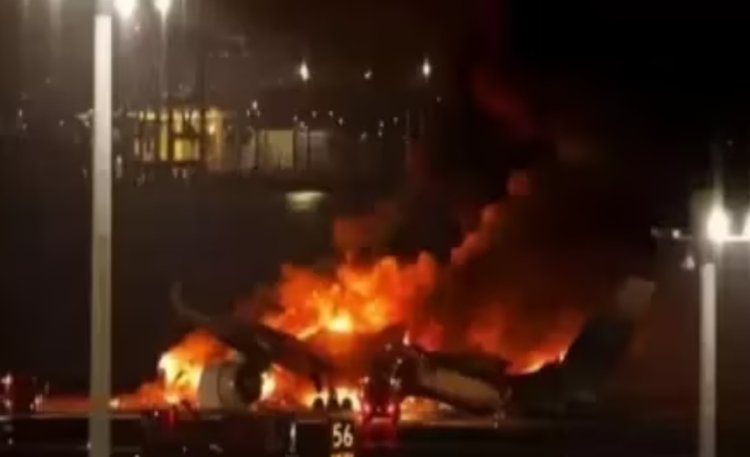 Maskapai Japan Airlines Terbakar, Tabrakan di Bandara Haneda Tokyo
