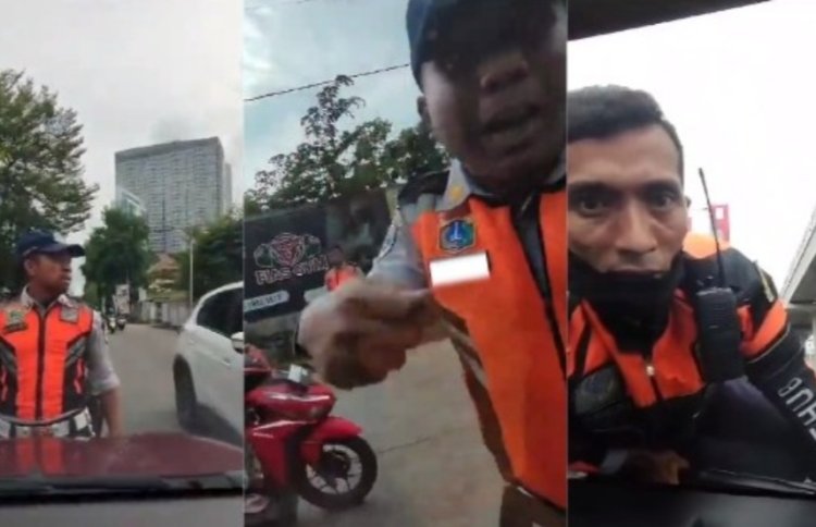 Viral! Razia Dishub Jakarta dengan Ending Membagongkan, Petugas Terseret di Kap Mobil