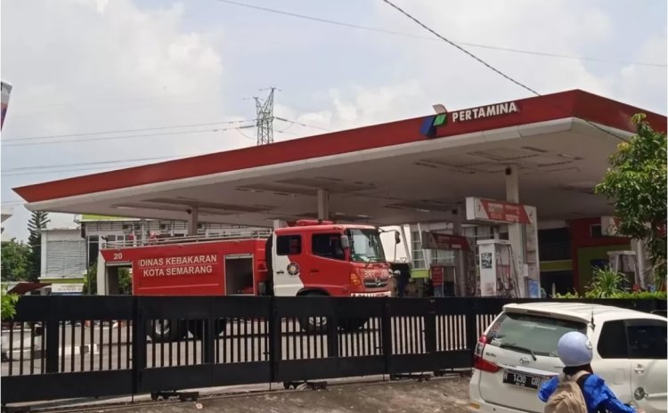 4 Mesin Dispenser Terbakar Akibat Ledakan di SPBU Undip Semarang, Polisi Datangi TKP