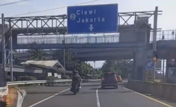 Viral Pemotor Masuk Tol Jagorawi Hendak ke Puncak, Gegara Tersasar Ikuti Peta