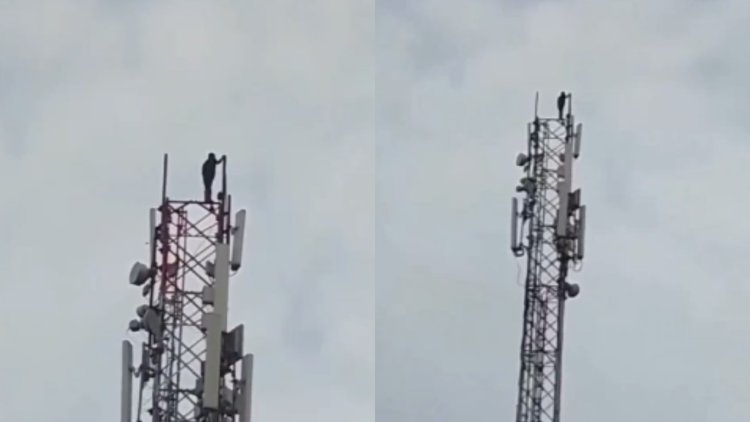 Pria di Bandung Diduga Stres Naik ke Tower Telekomunikasi 20 Meter, Diduga Percobaan Bunuh Diri 