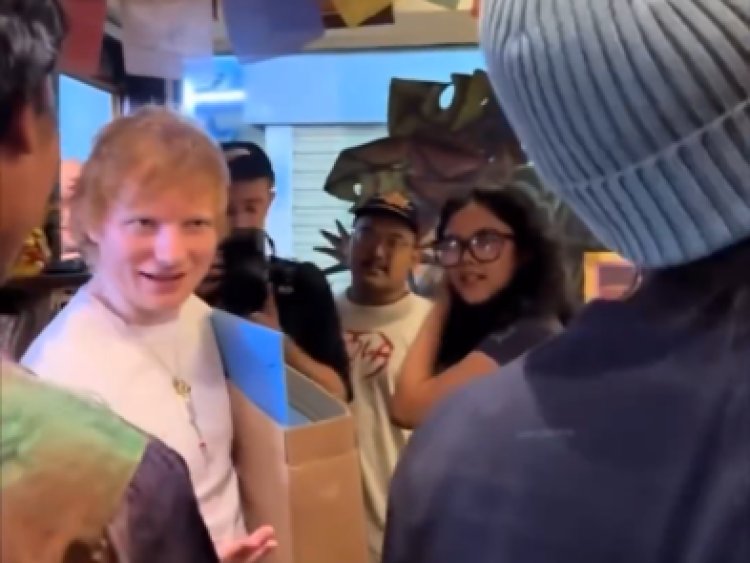 Jelang konser Ed Sheeran Terlihat Berkunjung ke Pasar Santa
