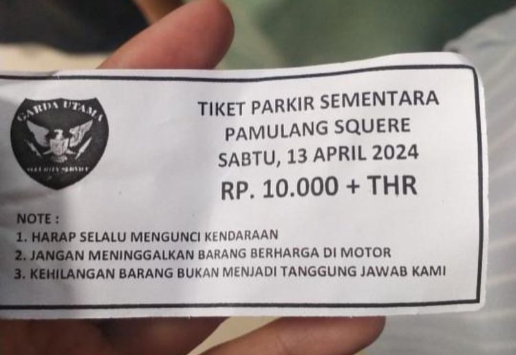 Viral Tiket Parkir Sementara Pamulang Squre Dipatok Rp 10 Ribu + THR