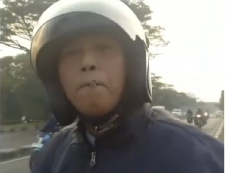 Viral Tak Terima Ditegur Merokok Pemotor di Bandung Malah Marah-marah