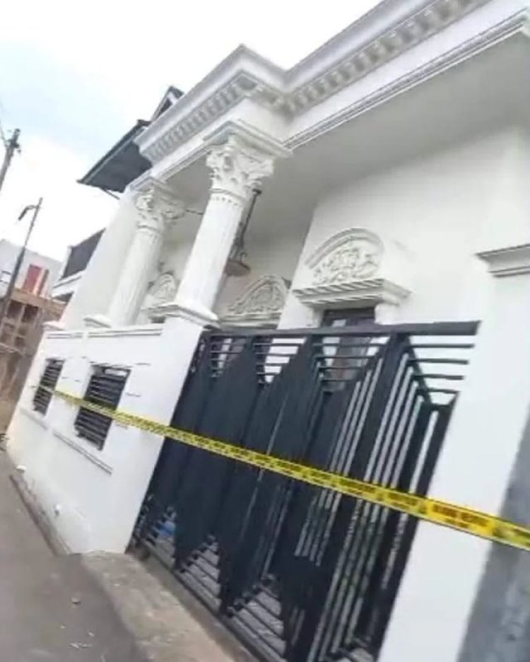 Rumah Mewah Otak Pelaku Pembunuhan Debt Collector Dipasang Garis Polisi
