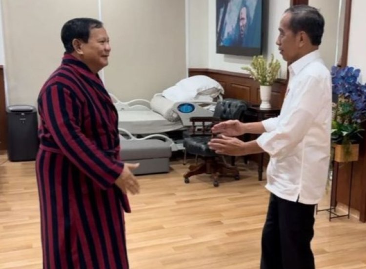 Jokowi Jenguk Prabowo beri Dukungan Moral-Doa, Usai Jalani Operasi Cedera Kaki di RSPPN PB Soedirman