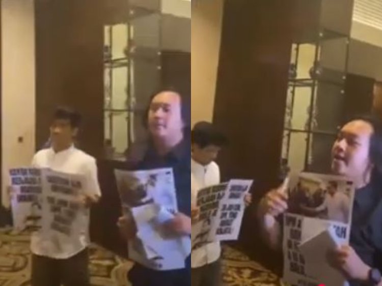 Aktivis Tolak Pembahasan RUU TNI di Fairmont Hotel, Koalisi Sipil Gedor Pintu Ruang Rapat Panja DPR