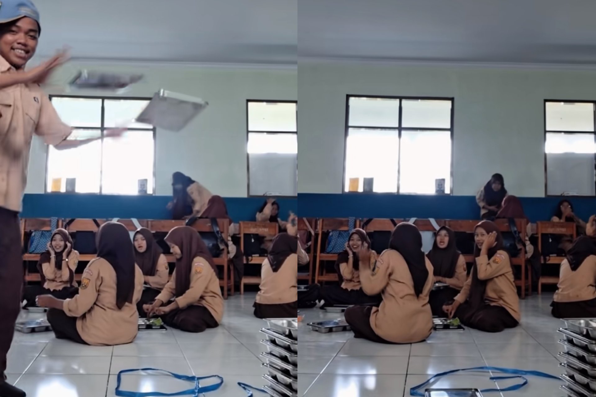 Viral Siswa Jatuhkan Tutup Ompreng MBG, Dikritik Akun SPPG hingga Picu Debat Netizen Soal Korupsi