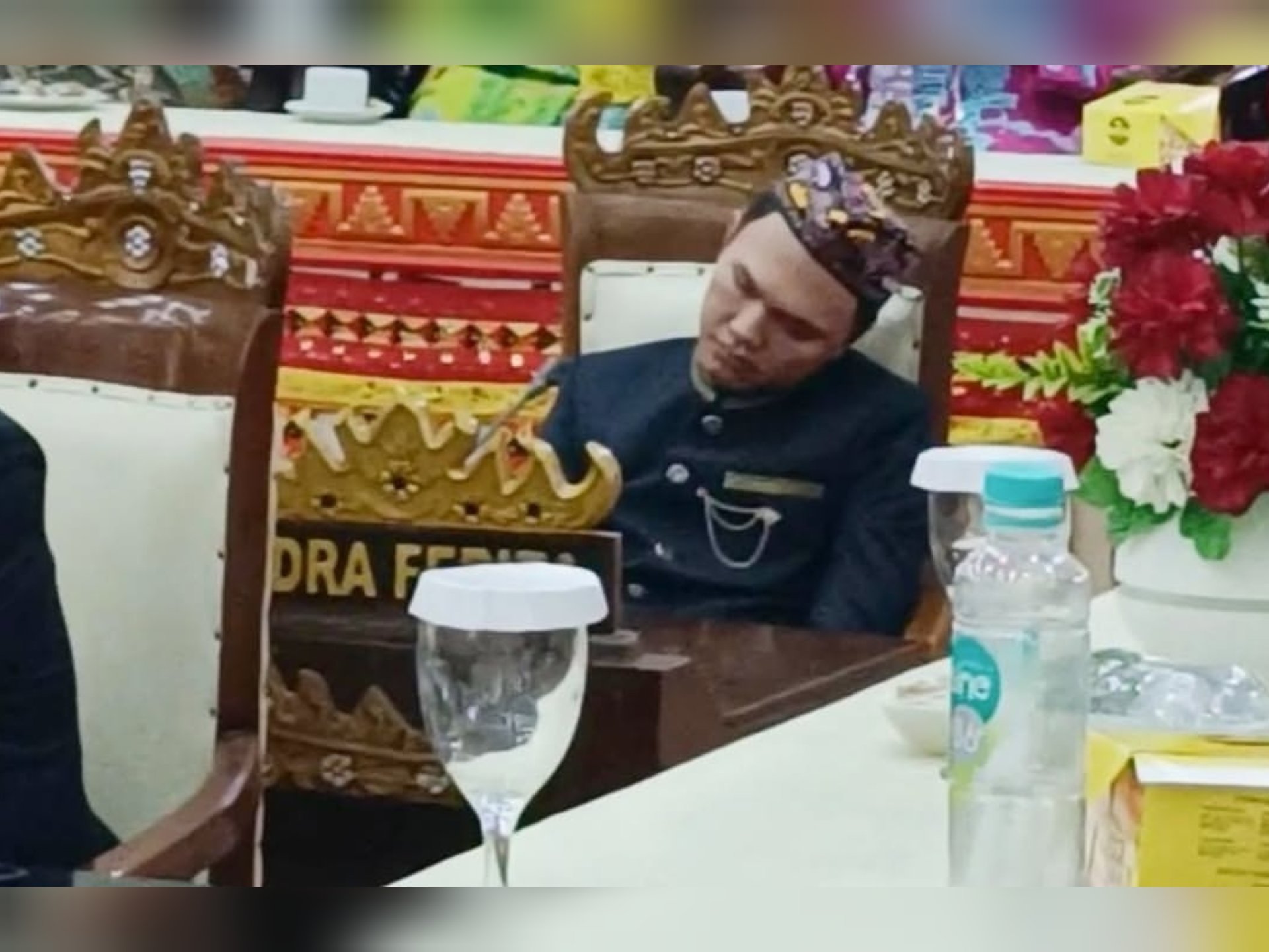Anggota DPRD Tertidur Saat Paripurna HUT ke-344 Kota Bandar Lampung, Mengaku Kelelahan