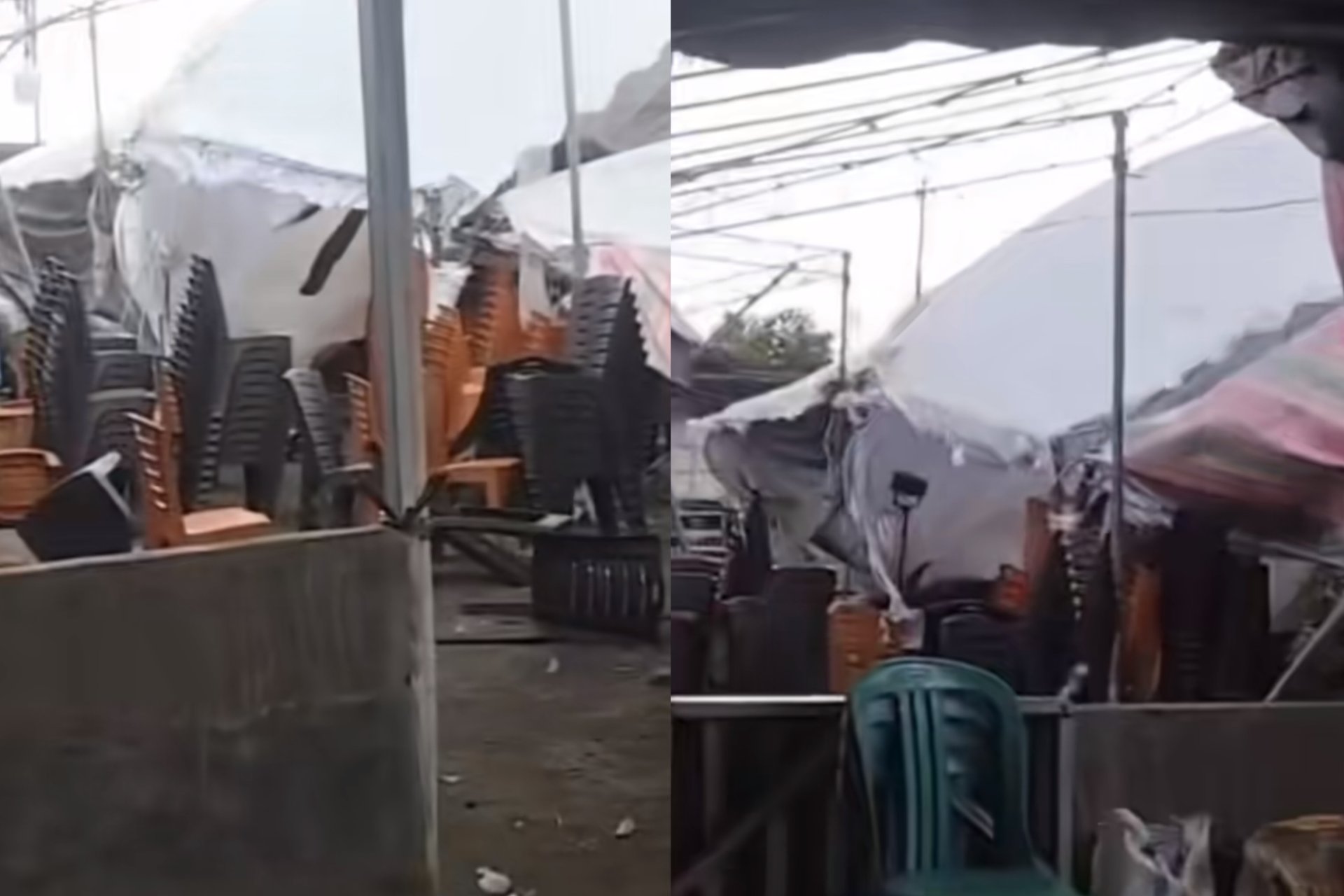 Tenda Pernikahan di Tumaratas Langowan Porak-Poranda Diterjang Angin Puting Beliung