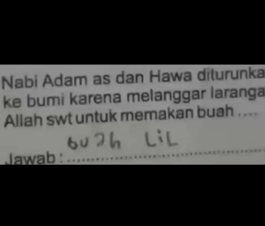 Murid SD Ini Tulis Jawaban Soal Ujian Yang Nyeleneh hingga Bikin Netizen Ngakak