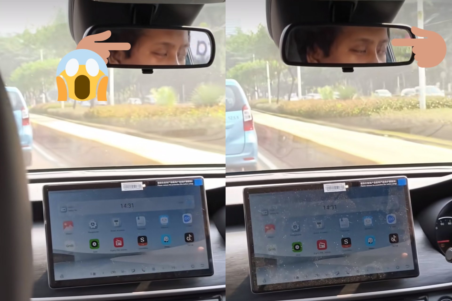 Ngeri! Penumpang Rekam Sopir Taksol Premium Diduga Mengantuk Berat saat Menyetir