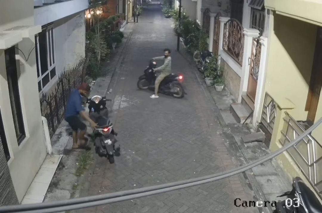 Apes! Maling Motor Kehilangan Motornya Sendiri