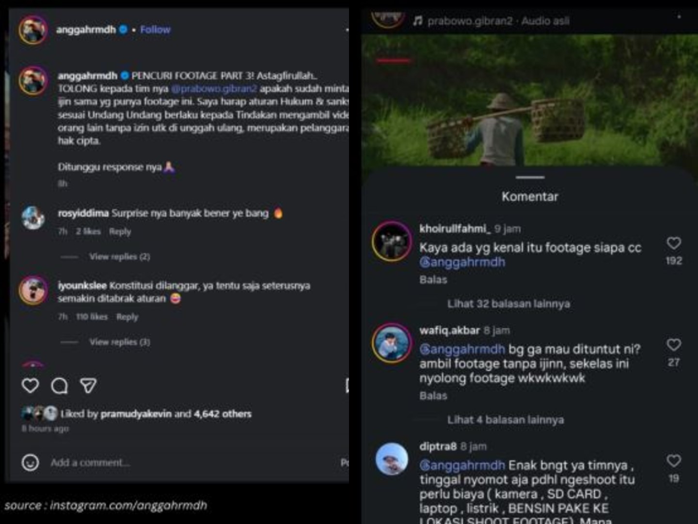 Diduga Ambil Footage Tanpa Izin untuk Video Pidato Presiden, Tim Prabowo Disentil Kreator Konten