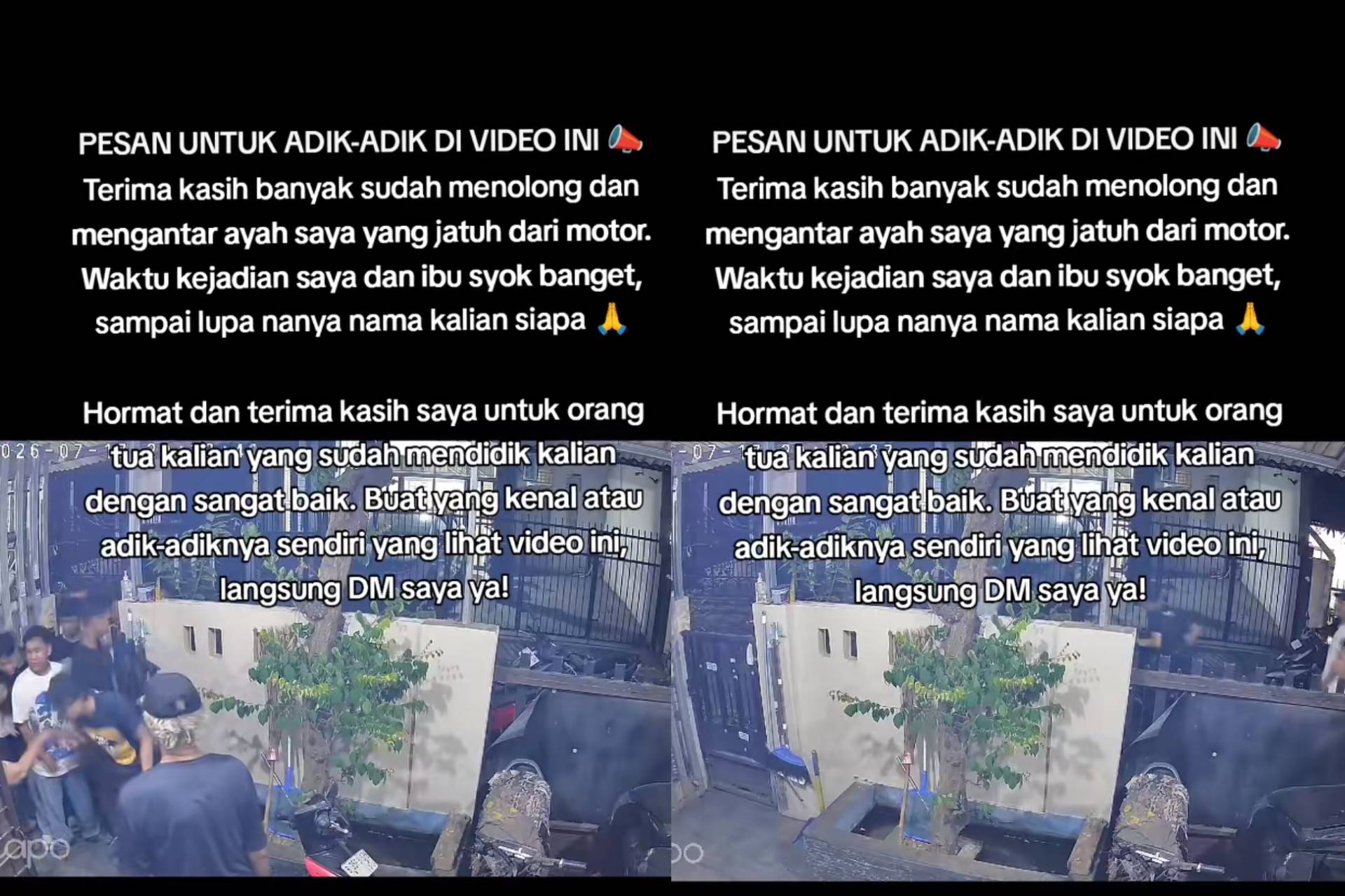 Kisah Haru: Alami Kecelakaan Sepeda Motor, Bapak Ini Diantar Pulang oleh Sekelompok Pemuda hingga Viral