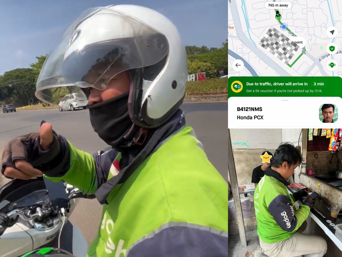 Plot Twist Terkoplak! Driver Ojol Tak Gerak 15 Menit, Penumpang Nekat Jemput Driver yang Asyik Nongkrong