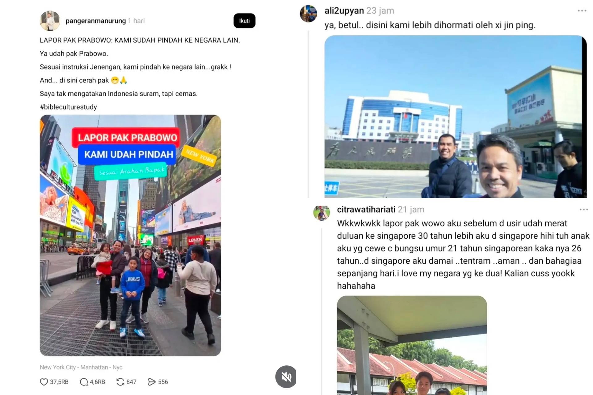 Ramai di Media Sosial, Mengapa Tren Unggahan ‘Lapor Pak Prabowo’ Pindah Negara Menjadi Viral?