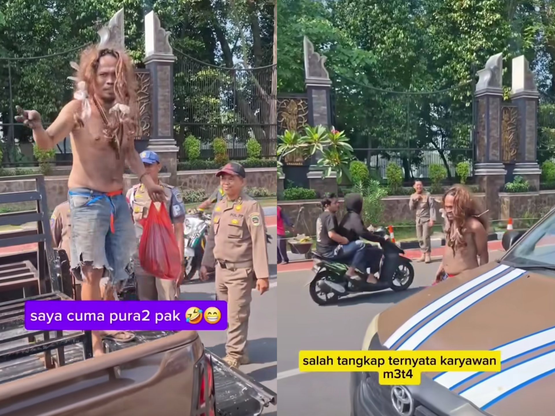 Kocak! Satpol PP Salah Tangkap Pria Dikira ODGJ, Pas Mau Diangkut Ternyata Konten Kreator Lagi Syuting