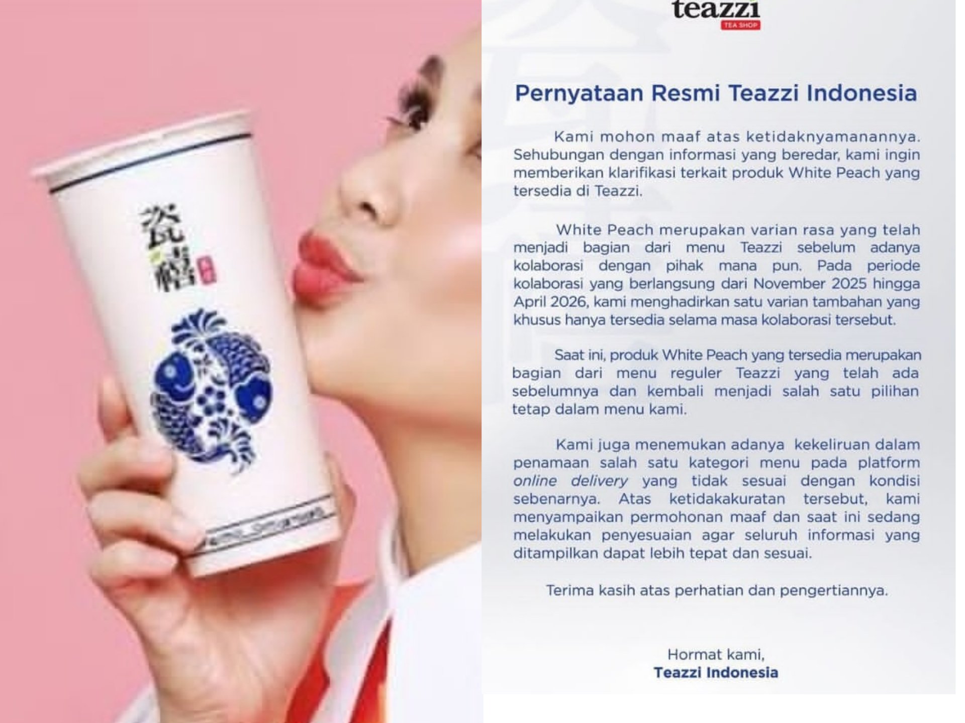 Dituding Kena 'Cancel Culture' Usai Kolaborasi dengan Nagita Slavina, Teazzi Indonesia Berikan Klarifikasi Resmi