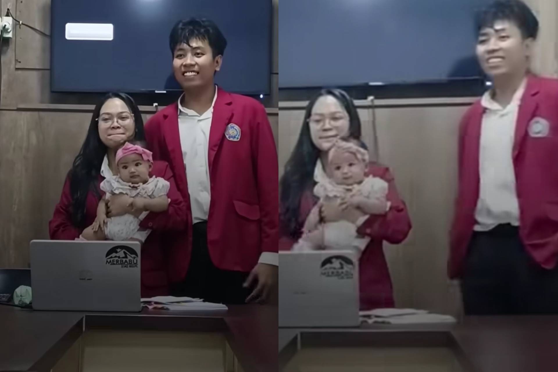 Pasangan Suami Istri di UMM Sidang Skripsi Bersama, Bayi Jadi Saksi Momen Kelulusan