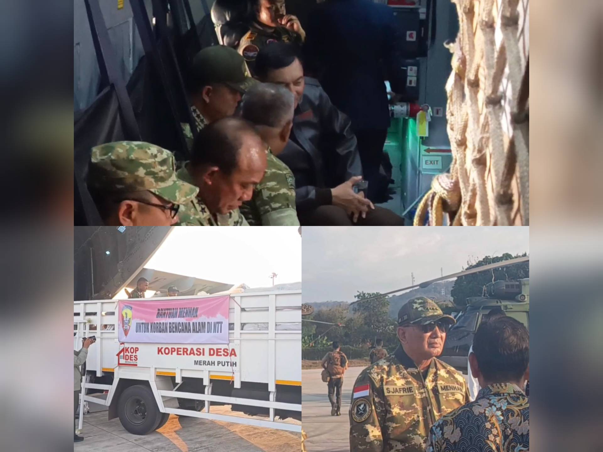 Menhan Sjafrie Terbang ke NTT Bersama 20,9 Ton Logistik Bantuan Usai Upacara HUT RI