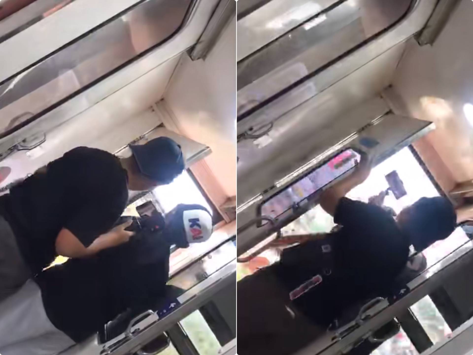 Parah! Demi Konten, 2 Pemuda Nekat Buka Pintu Kereta Api Berjalan: Pake Topi KAI Lagi