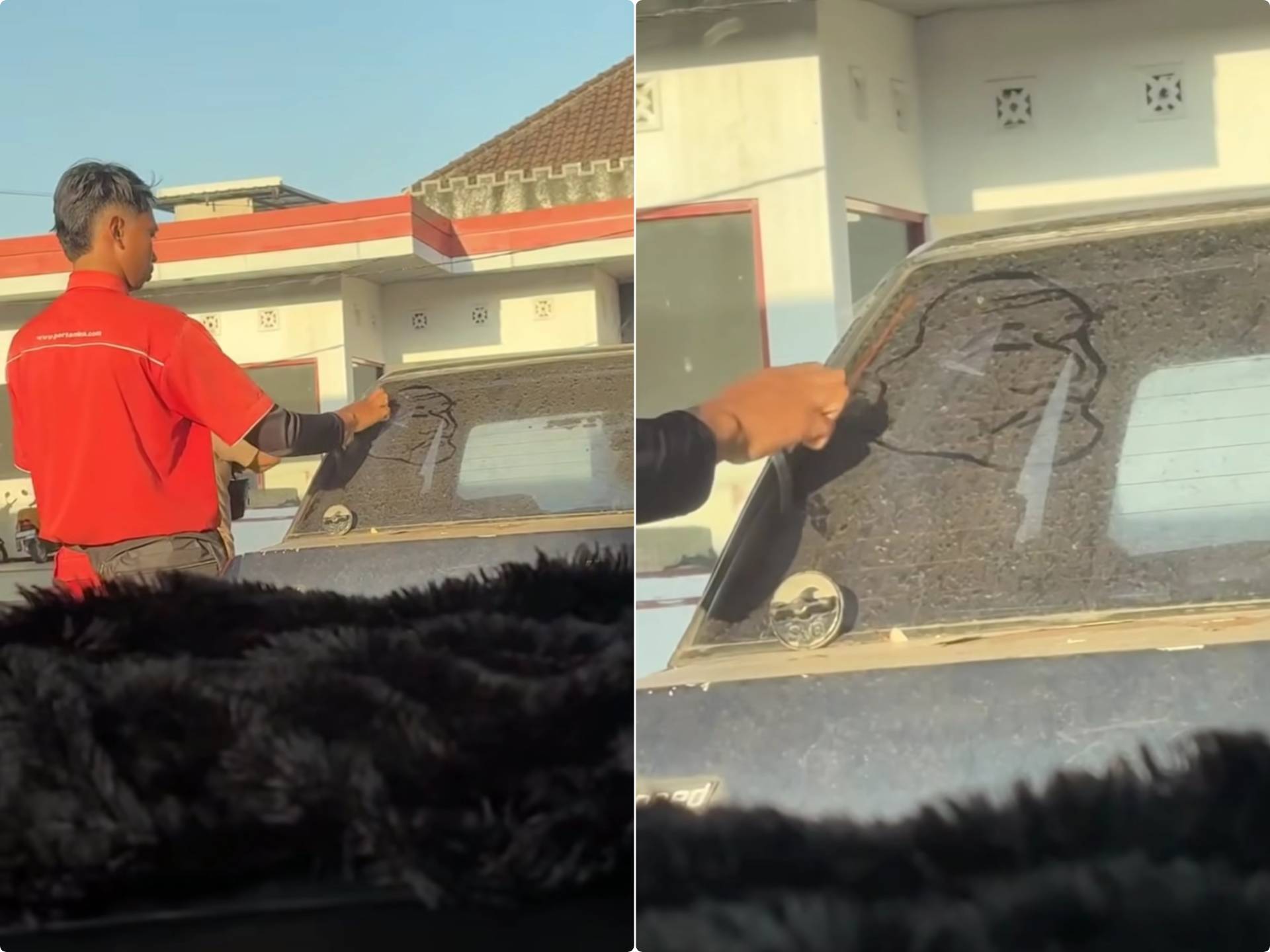 Keren! Skill Melukis Petugas SPBU Ini Bikin Netizen Takjub: Gambarnya Bwaguss Banget