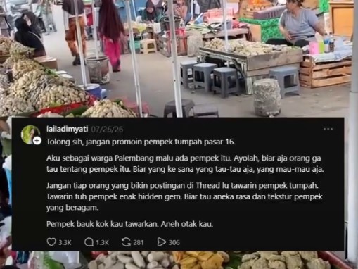 Dituduh Bau dan Tak Layak Makan, Pedagang Pempek Tumpah Palembang Amuk Warganet