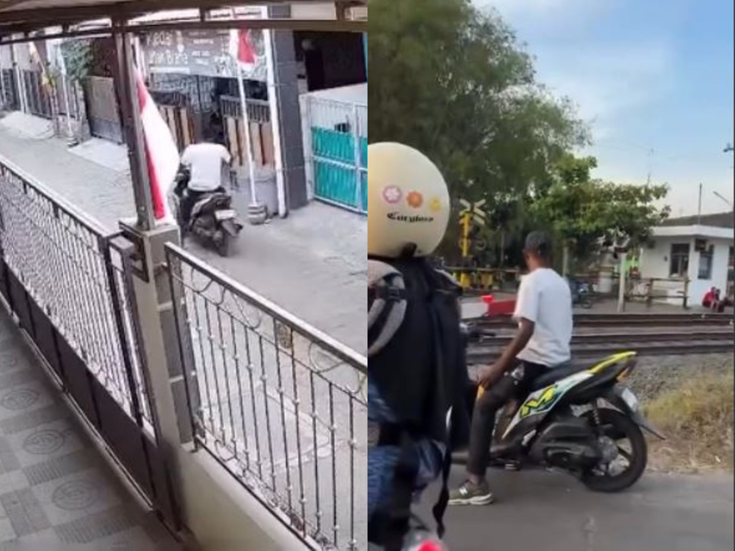 Terekam CCTV, Pelaku Perusak Tiang Bendera di Bantul Diduga Orang yang Sama dengan Perusakan Palang Kereta di Sleman