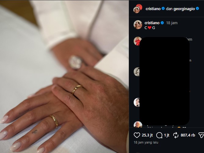 10 Tahun Bersama, Cristiano Ronaldo Akhirnya Resmi Nikahi Georgina Rodriguez